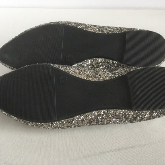 Old Navy Silver Glitter Bow-Tie Ballet Flat Shoes for Women 10 - Picture 6 of 6